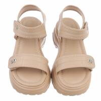 Damen Keilsandaletten - khaki