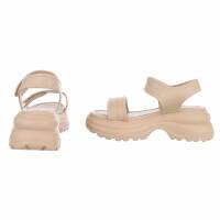 Damen Keilsandaletten - khaki