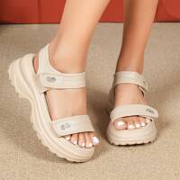 Damen Keilsandaletten - khaki