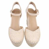 Damen Keilsandaletten - beige