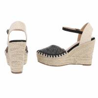 Damen Keilsandaletten - black