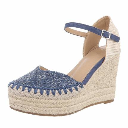 Damen Keilsandaletten - blue