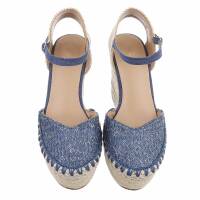 Damen Keilsandaletten - blue