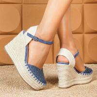 Damen Keilsandaletten - blue