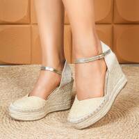 Damen Keilsandaletten - gold