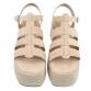 Damen Keilsandaletten - beige