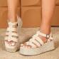 Damen Keilsandaletten - beige