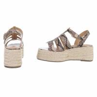 Damen Keilsandaletten - snake