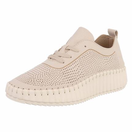Damen Low-Sneakers - beige