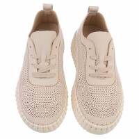 Damen Low-Sneakers - beige