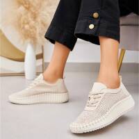 Damen Low-Sneakers - beige