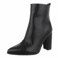 Damen High-Heel Stiefeletten - blackcroc