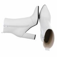 Damen High-Heel Stiefeletten - whitepu