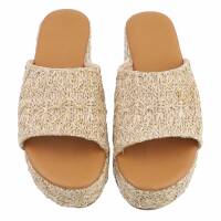 Damen Keilsandaletten - beige