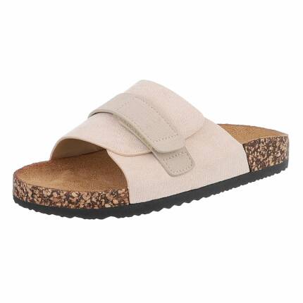 Damen Pantoletten - beige