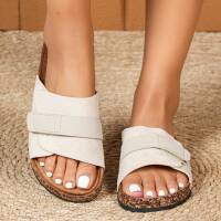 Damen Pantoletten - beige