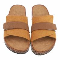 Damen Pantoletten - camel