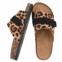 Damen Pantoletten - leopard