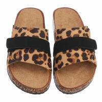 Damen Pantoletten - leopard