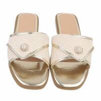 Damen Pantoletten - gold