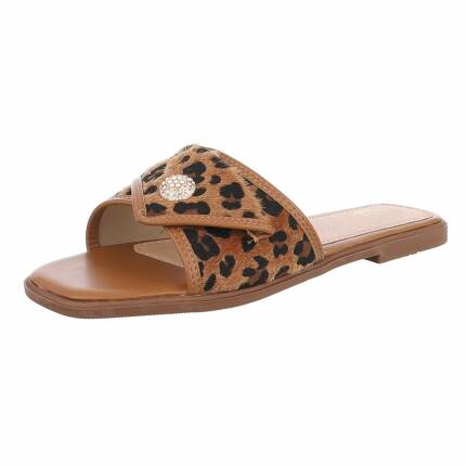 Damen Pantoletten - leopard