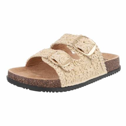 Damen Pantoletten - beige