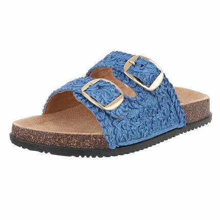 Damen Pantoletten - blue