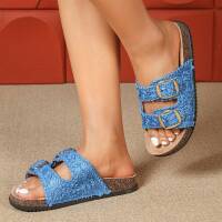 Damen Pantoletten - blue