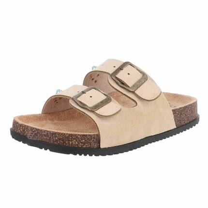 Damen Pantoletten - beige