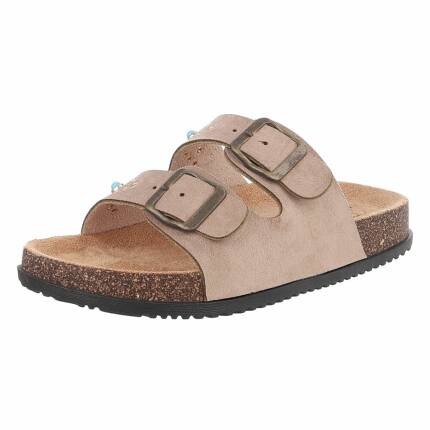 Damen Pantoletten - khaki