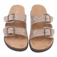 Damen Pantoletten - khaki