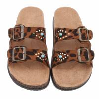 Damen Pantoletten - leopard