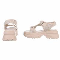 Damen Keilsandaletten - beige