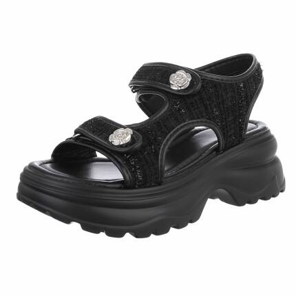 Damen Keilsandaletten - black
