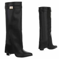 Damen High-Heel Stiefel - blackpu