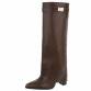 Damen High-Heel Stiefel - brownpu