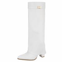 Damen High-Heel Stiefel - whitepu