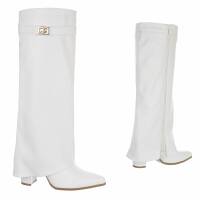 Damen High-Heel Stiefel - whitepu