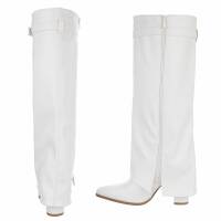 Damen High-Heel Stiefel - whitepu