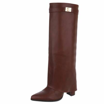 Damen High-Heel Stiefel - winepu