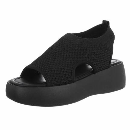 Damen Keilsandaletten - black