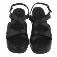 Damen Keilsandaletten - black