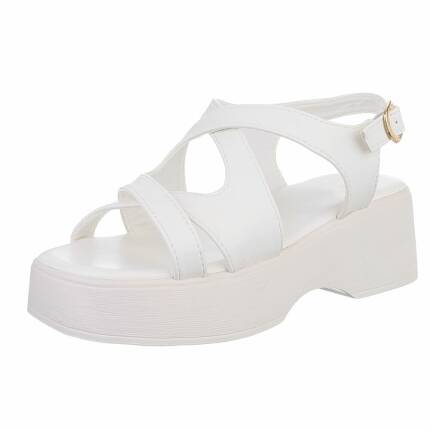 Damen Keilsandaletten - white