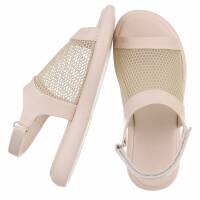 Damen Flache Sandalen - beige