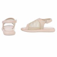 Damen Flache Sandalen - beige