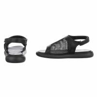 Damen Flache Sandalen - black