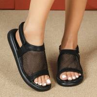 Damen Flache Sandalen - black