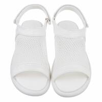 Damen Flache Sandalen - white