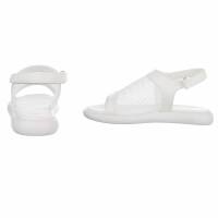 Damen Flache Sandalen - white
