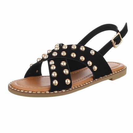 Damen Flache Sandalen - black